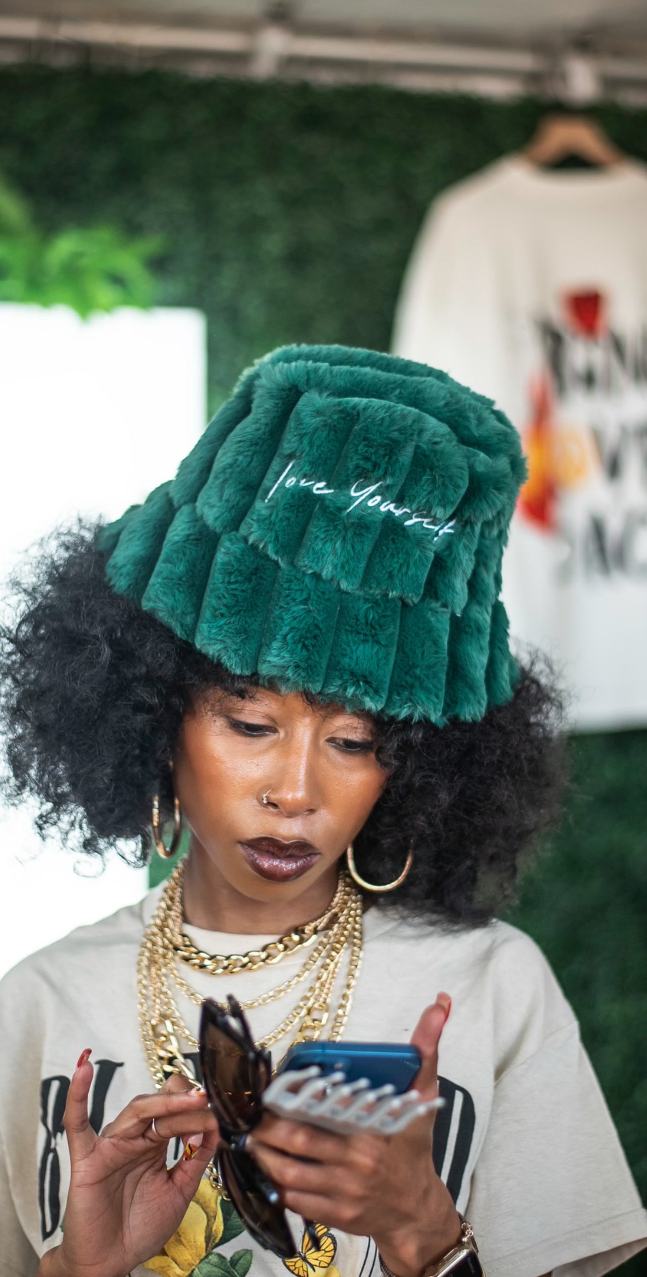 Green Chinchilla Bucket Hat